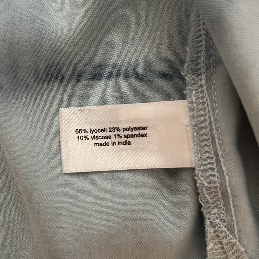 Lane Bryant Denim-look Tie-Dye Blouse | 30/32 - Picture 12 of 12